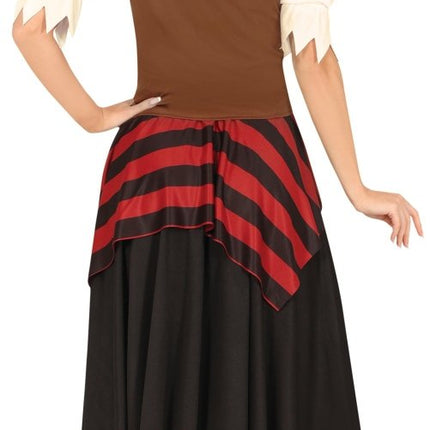 Piratenpak Rood Bruin Dames - Partywinkel - 8434077786079