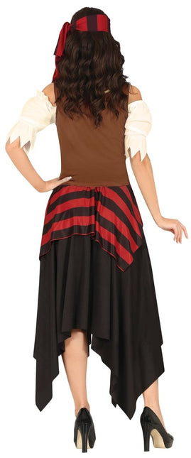 Piratenpak Rood Bruin Dames - Partywinkel - 8434077786079