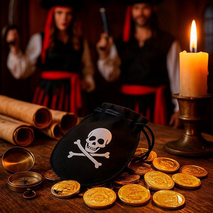 Piratentasje Met 12 Gouden Munten van Widmann koop je bij Partywinkel