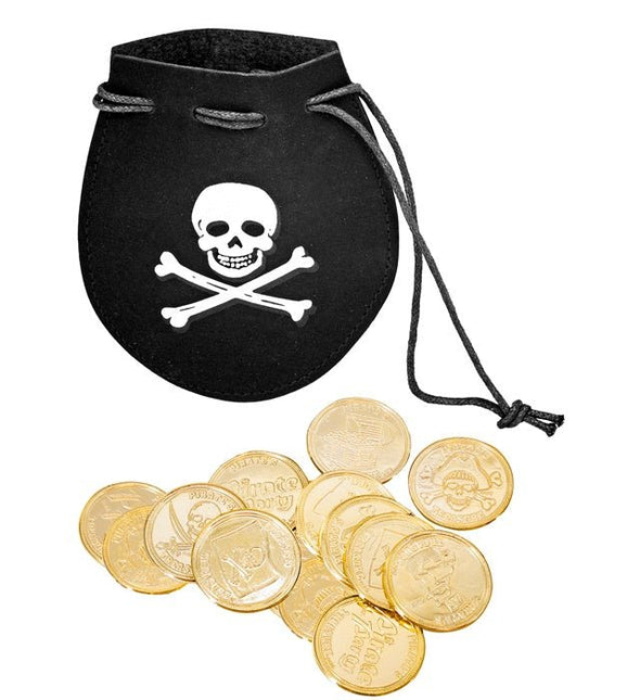 Piratentasje Met 12 Gouden Munten van Widmann koop je bij Partywinkel