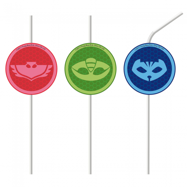 Pj Masks Papieren Rietjes 4st van Procos koop je bij Partywinkel