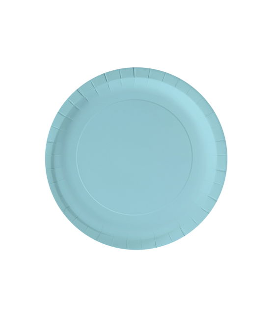 Platos Azules Pastel 23cm 8pcs