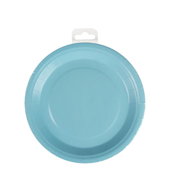Platos Azules Pastel 23cm 8pcs