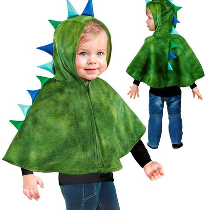 Pluche Poncho Met Muts Dino van Widmann koop je bij Partywinkel