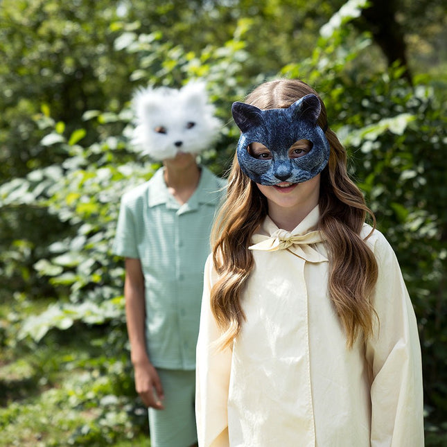 Pluchen masker Witte kat van Boland koop je bij Partywinkel