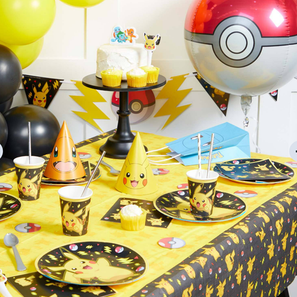 Pokemon Bekers Zwart Geel 237ml 8st van The Pokémon Company koop je bij Partywinkel