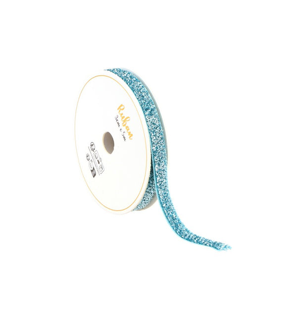 CINTA DE PURPURINA AZUL POLAR 10 MM X 3 M