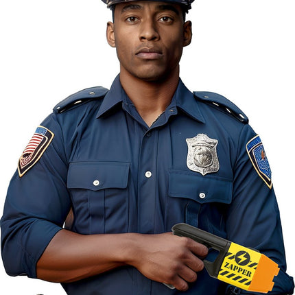 Politie Nep Stroomstootwapen Zwart Geel van Fiestas Guirca koop je bij Partywinkel