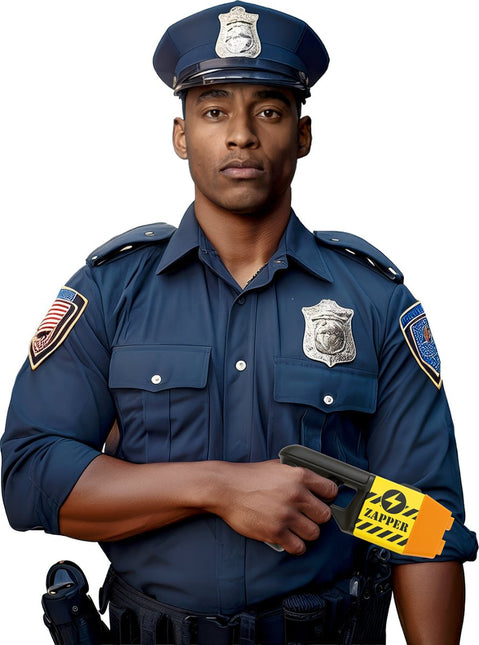 Politie Nep Stroomstootwapen Zwart Geel van Fiestas Guirca koop je bij Partywinkel