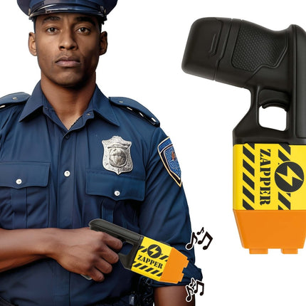 Politie Nep Stroomstootwapen Zwart Geel van Fiestas Guirca koop je bij Partywinkel