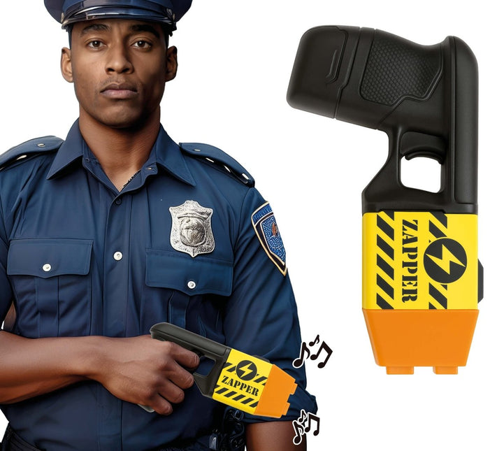 Politie Nep Stroomstootwapen Zwart Geel van Fiestas Guirca koop je bij Partywinkel