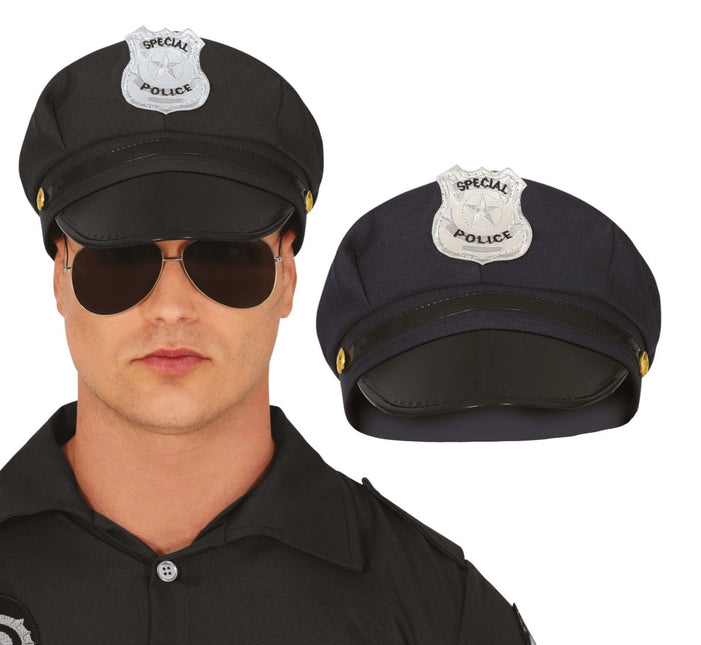 Politie Pet Zwart Zilver - Partywinkel - 8434077138762