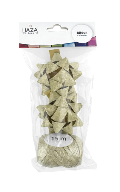 Juego combinado Polyband oro brillante (1 huevo, 2 rosetas)