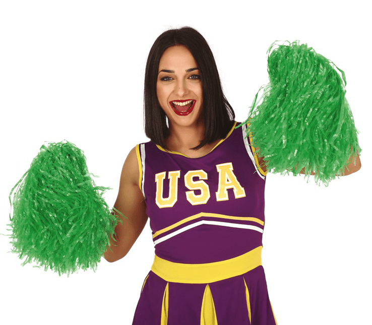 Pom - Pom Groen 80cm 2st van Fiestas Guirca koop je bij Partywinkel