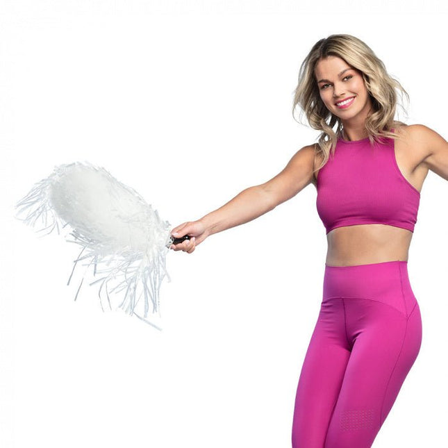 Pompon Wit 46cm van Boland koop je bij Partywinkel