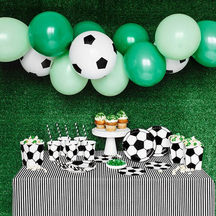 Popcorn Bakjes Voetbal 12cm 6st van Partydeco koop je bij Partywinkel