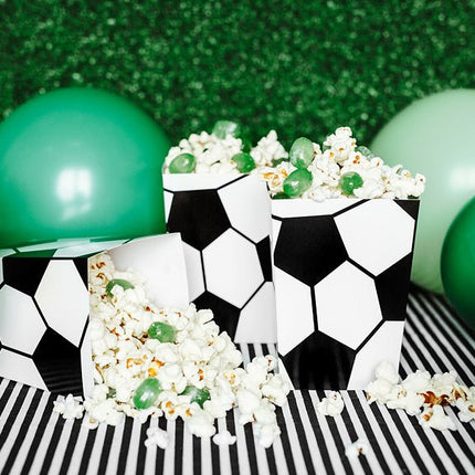 Popcorn Bakjes Voetbal 12cm 6st van Partydeco koop je bij Partywinkel