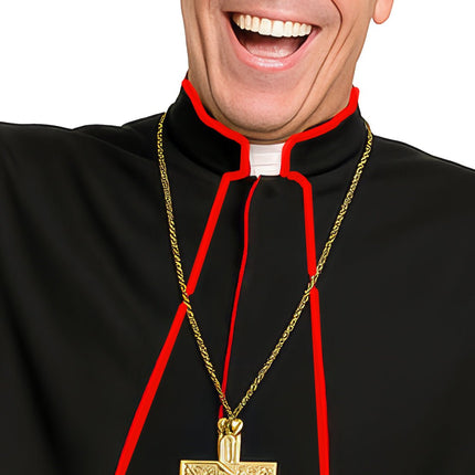 Priester Kostuum Zwart Rood van Fiestas Guirca koop je bij Partywinkel