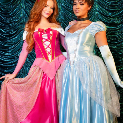 Prinses Aurora Jurk Roze Dames Leg Avenue - Partywinkel - 714718519937