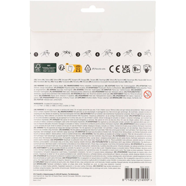 Prinsessen Nep Tattoos 25st van Folat koop je bij Partywinkel