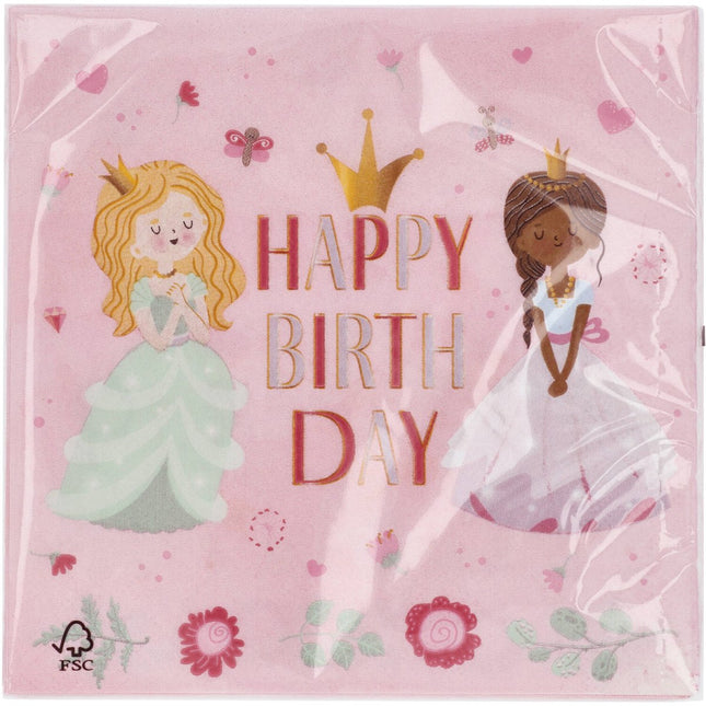 Prinsessen Servetten 250ml 20st van Folat koop je bij Partywinkel