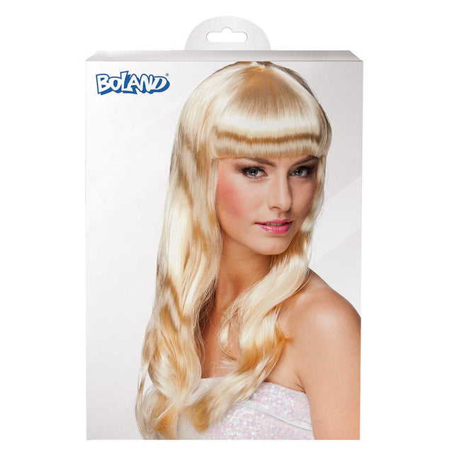 Pruik Lang Haar Blond - Partywinkel - 8712026858665