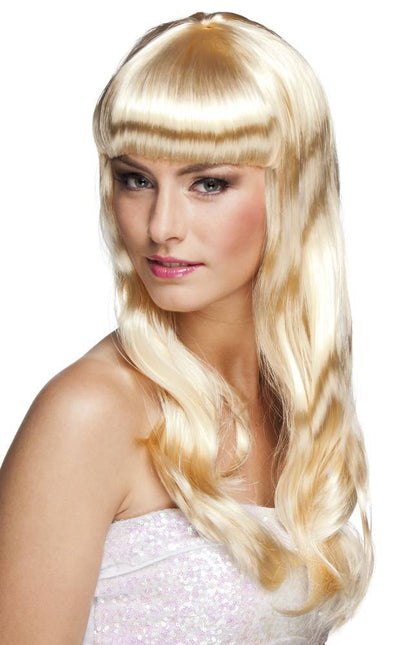Pruik Lang Haar Blond - Partywinkel - 8712026858665