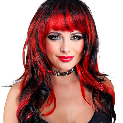 Pruik Vampier Dame Zwart/Rood van Widmann koop je bij Partywinkel