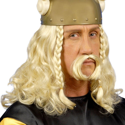 Pruik Viking Met Snor van Widmann koop je bij Partywinkel