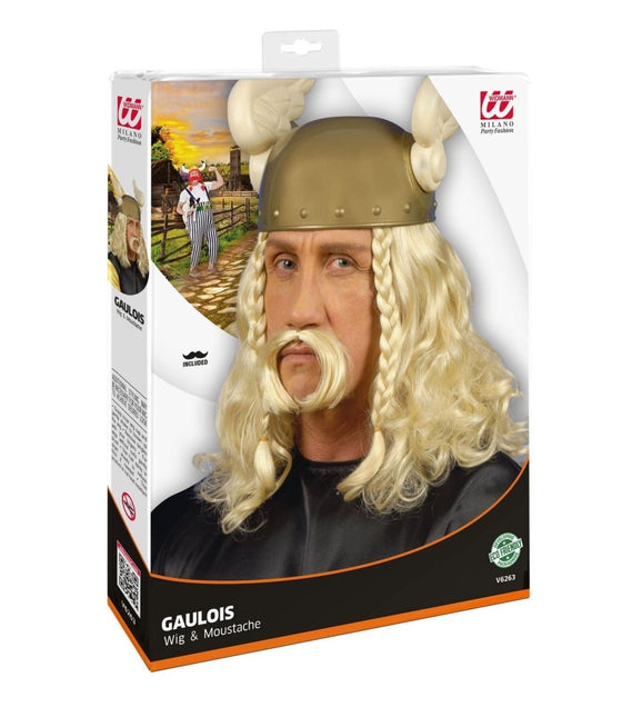Pruik Viking Met Snor van Widmann koop je bij Partywinkel