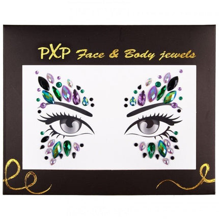 PXP Gezicht Sticker Face Jewels Peacock van PXP Professional Colours koop je bij Partywinkel