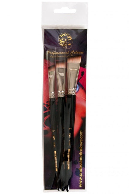 PXP Penselenset Kortharig Schuin 1/2" , 5/8" , 3/4" van PXP Professional Colours koop je bij Partywinkel