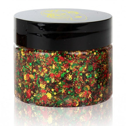 PXP Pressed Chunky Glitter Creme Big Red/Yellow/Green 40ml van PXP Professional Colours koop je bij Partywinkel