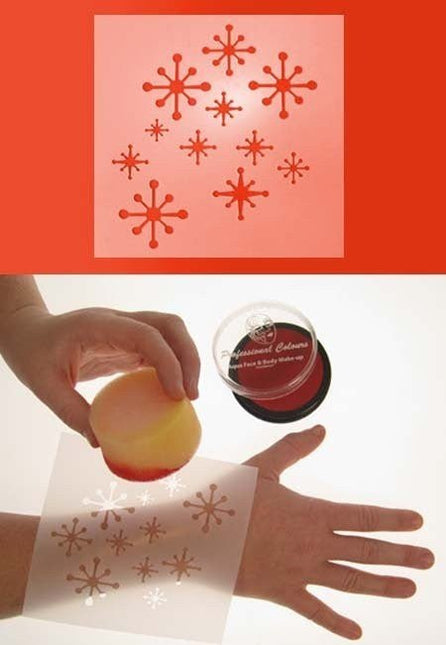 PXP Schmink Sjabloon IJssterren12x13cm van PXP Professional Colours koop je bij Partywinkel