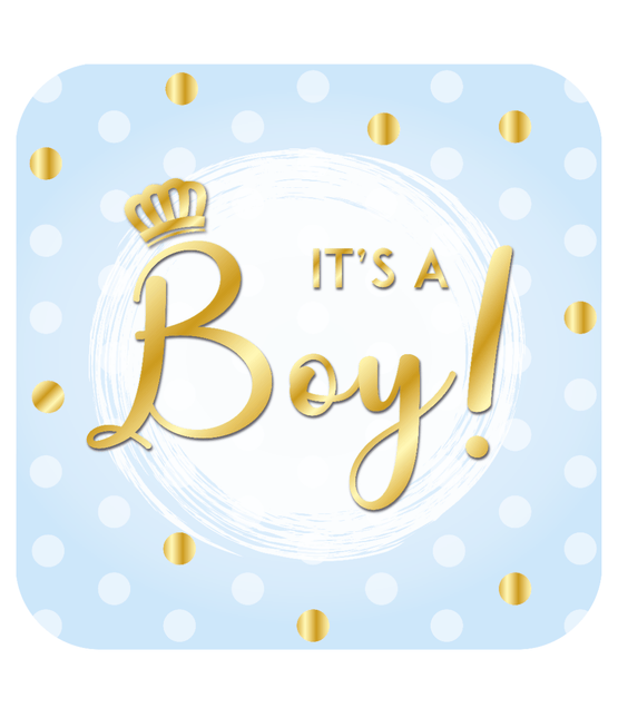 Raambord It'S A Boy 56cm van Paper Dreams koop je bij Partywinkel