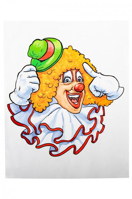 Raamsticker Clowngroene Hoed 40cm van PartyXplosion koop je bij Partywinkel