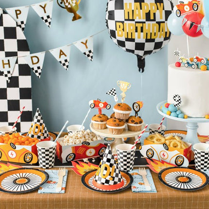 Race Feesthoedjes 16cm 6st van Partydeco koop je bij Partywinkel