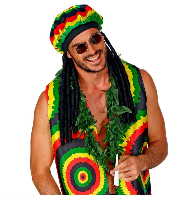 Rasta Muts Gekleurd Met Dreadlocks van Widmann koop je bij Partywinkel