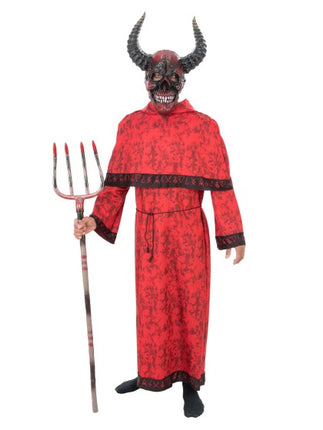 Disfraz de diablo para hombre, rojo, talla única