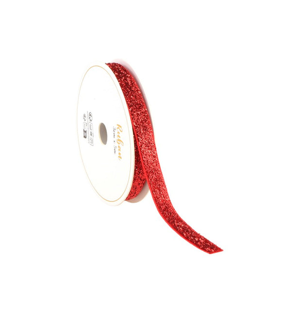 CINTA DE PURPURINA ROJA 10 MM X 3 M
