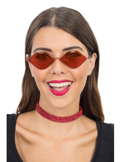 Gafas con forma de labios rojos, 14,5 cm