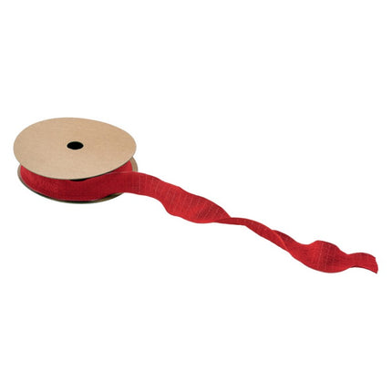 CINTA ROJA ARRUGADA 2,5 CM X 10 M