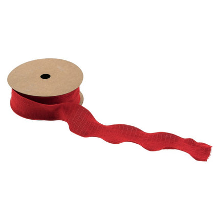 CINTA ROJA ARRUGADA 4 CM X 10 M
