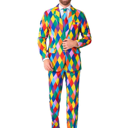 Regenboog Clown Pak Heren Suitmeister van Suitmeister koop je bij Partywinkel