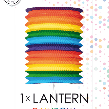Regenboog Lampion 16cm van WeFiesta koop je bij Partywinkel