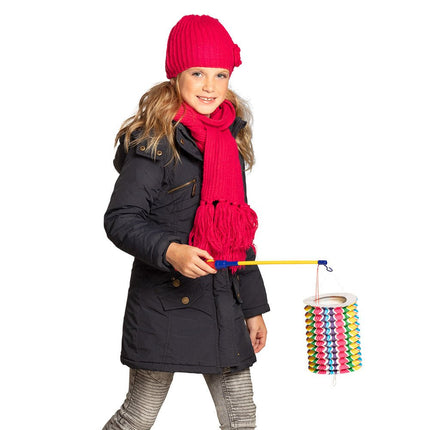 Regenboog Lampionnen Trek 16cm 12st van Boland koop je bij Partywinkel