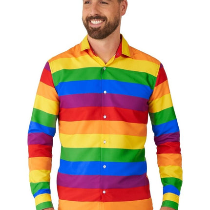 Regenboog Overhemd Heren Suitmeister van Suitmeister koop je bij Partywinkel