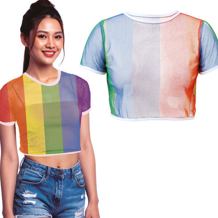 Regenboog Shirt Mesh van Fiestas Guirca koop je bij Partywinkel