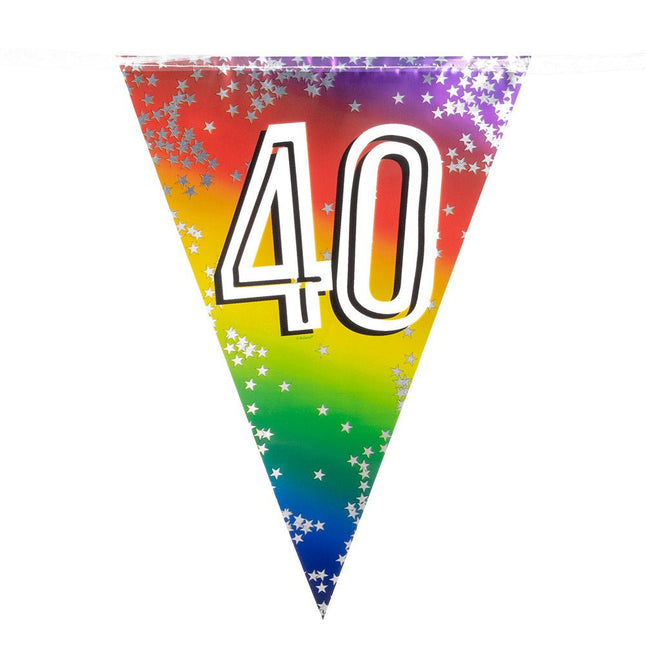 Regenboog Slinger 40 Jaar 6m van Boland koop je bij Partywinkel