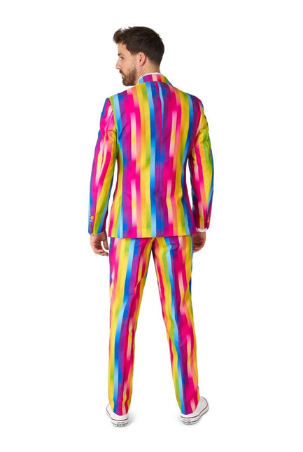 Regenboog Strepen Pak Heren OppoSuits van OppoSuits koop je bij Partywinkel
